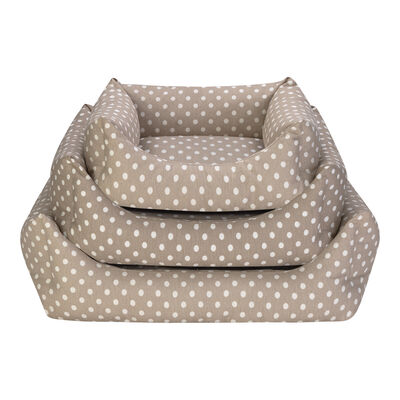 Pet Comfort Uniform Bej Puantiyeli Köpek Yatağı M 60x70cm