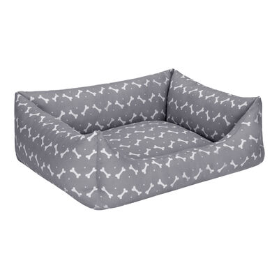 Pet Comfort Uniform Bone Gri-Beyaz Kedi ve Köpek Yatağı M 60x50cm - 2