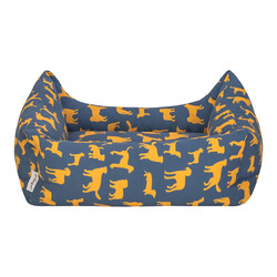 Pet Comfort Uniform Lacivert-Sarı Kedi ve Köpek Yatağı S 50x60cm - Thumbnail