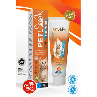 Pet Look Hairball Tüy Yumağı Kontrol Kedi Macunu 100 Gr+15 Gr