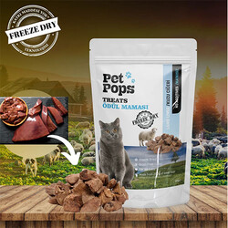 Pet Pops - Pet Pops Freeze Dry Kuzu Ciğeri Kedi Ödülü 40 Gr