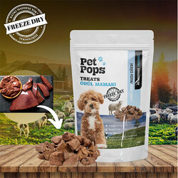 Pet Pops - Pet Pops Freeze Dry Kuzu Ciğeri Köpek Ödülü 40 Gr