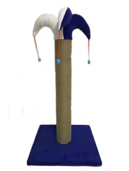 Pet Pretty Kare Taban Kalın Soytarı Kedi Tırmalama Platformu 70 Cm Mavi - Pet Pretty
