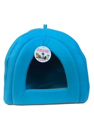 Pet Pretty Kedi ve Küçük Irk Köpek Kumaş Piramit Yuva Yatak Mavi (En: 43, Boy: 43, Yükseklik:40) - Pet Pretty