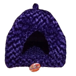 Pet Pretty Kedi ve Küçük Irk Köpek Peluş Piramit Yuva Yatak Mor ( En: 43, Boy: 43, Yükseklik: 40 ) - Pet Pretty