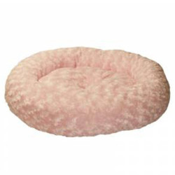 Pet Pretty Simit Küçük Irk Köpek ve Kedi Peluş Yatak 50 x 50 Cm (Açık Pembe) - Pet Pretty
