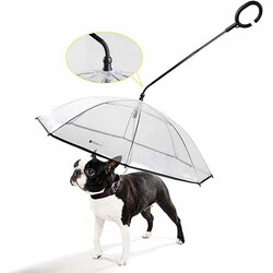 Diğer / Other - Pet Umbrella AMBR - 1 Hareketli Başlıklı Köpek Gezdirme Şemsiyesi 70 x 67 cm