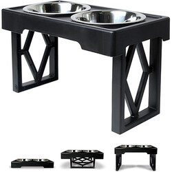 Pet Zone OurPets Barking Bistro Ayarlanabilir Yükseklikli 2 x 1.75 Lt Mama ve Su Kabı - 3