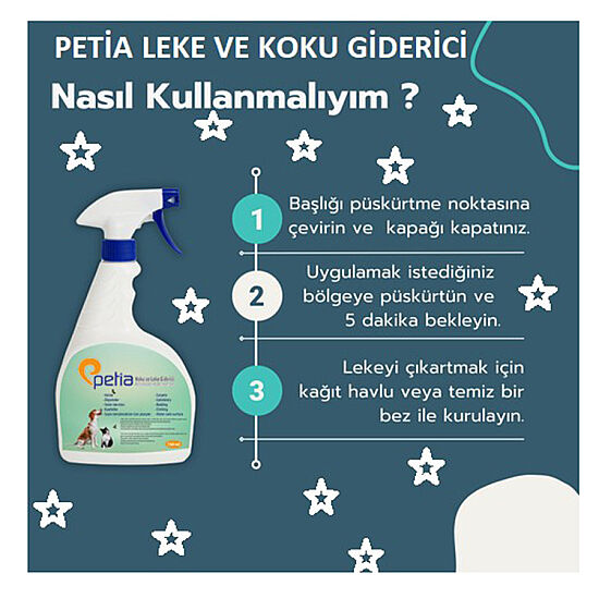 Petia Kedi ve Köpek Koku ve Leke Giderici Sprey 750 ML - 5