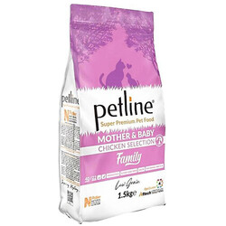 Petline - Petline Family Mother Baby Yavru ve Anne Tavuklu Kedi Maması 1,5 Kg