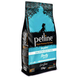 Petline - Petline Pretty Puppy Somonlu Yavru Köpek Maması 12 Kg