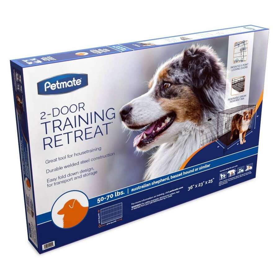 Petmate 41270 İki Kapılı Tel Kafes (92x59x64 Cm) Köpek Kulübe ve