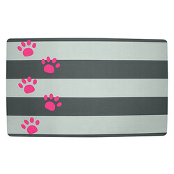 Petmate 44905 Pink Paws Feeding & Watering Mat Mama ve Su Matı ( Çizgi Desenli ) - Petmate
