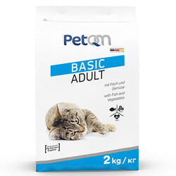 PetQm Basic Balık Etli ve Sebzeli Yetişkin Kedi Maması 2 Kg - PetQm