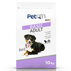 PetQm - PetQm Basic Kuzu Etli ve Pirinçli Yetişkin Köpek Maması 10 Kg