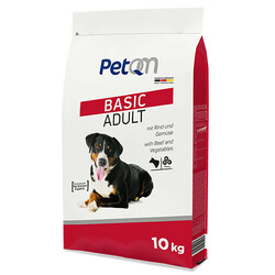 PetQm - PetQm Basic Sığır Etli ve Sebzeli Yetişkin Köpek Maması 10 Kg