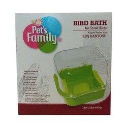 Pets Family - Pets Family Bird Bath Kuş Banyoluğu 13,5 x 13,5 x 14,5 cm