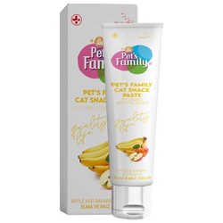 Pets Family - Pets Family Elma ve Muz Kedi Ödül Macunu 30 Gr