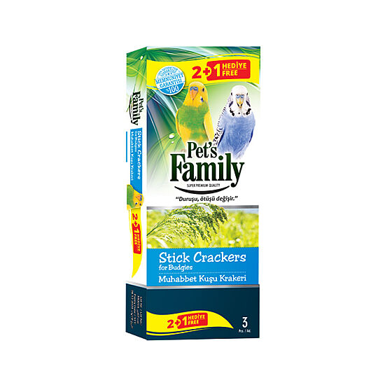 Pets Family Muhabbet Kuşu Krakeri 2+1 (Toplam 3 Adet) - 1