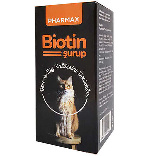 Pharmax Biotin Deri ve Tüy Sağlığı Kedi Şurubu 40 ML - 1