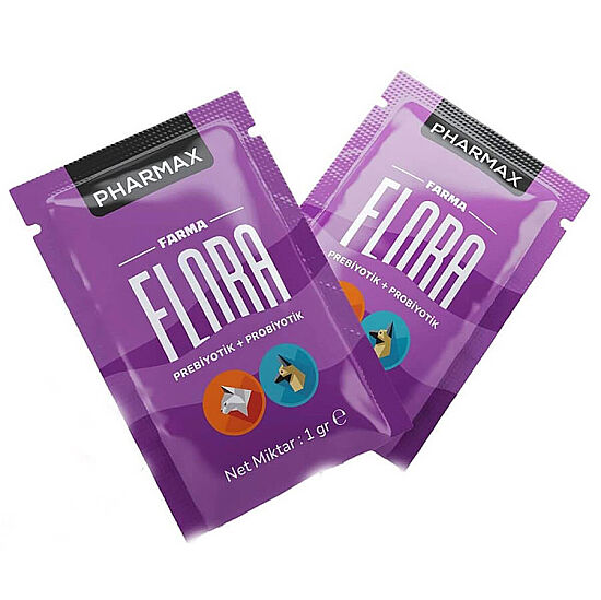 Pharmax Farma Flora Prebiyotik Kedi ve Köpek Premix (30 Adet x 1 Gr) - 2