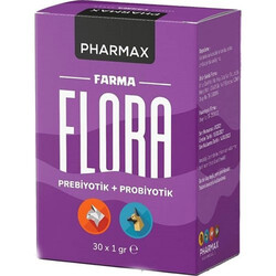 Pharmax Farma Flora Prebiyotik Kedi ve Köpek Premix (30 Adet x 1 Gr) - Thumbnail