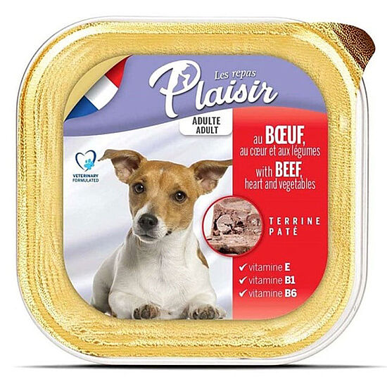 Plaisir Beef Biftek Etli Parçalı Pate Köpek Yaş Maması 150 Gr - 1