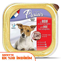 Plaisir Beef Biftek Etli Parçalı Pate Köpek Yaş Maması 150 Gr - Plaisir