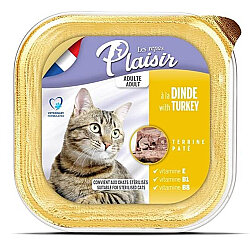 Plaisir Hindi Etli Pate Kısırlaştırılmış ve Yetişkin Kedi Yaş Maması 100 Gr - Plaisir