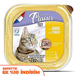 Plaisir Hindi Etli Pate Kısırlaştırılmış ve Yetişkin Kedi Yaş Maması 100 Gr - Plaisir