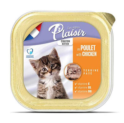 Plaisir Kitten Tavuk Etli Pate Yavru Kedi Yaş Maması 100 Gr