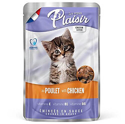 Plaisir Pouch Kitten Soslu Tavuk Eti Parçalı Yavru Kedi Yaş Maması 100 Gr - Plaisir