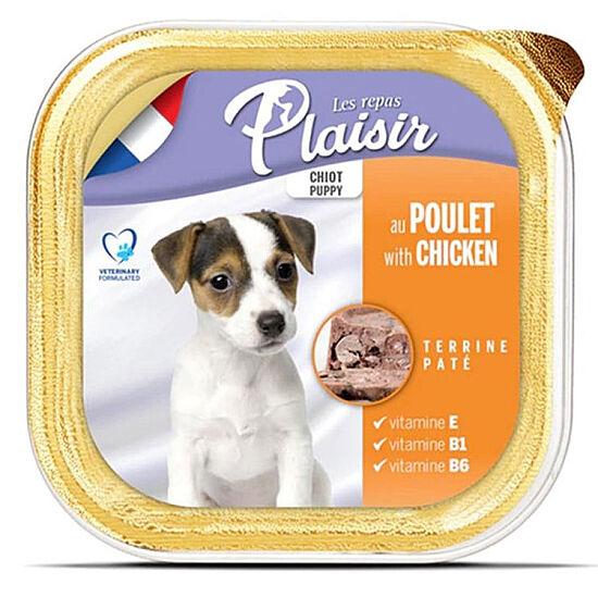 Plaisir Puppy Chicken Tavuk Etli Parçalı Pate Yavru Köpek Konservesi 150 Gr - 1