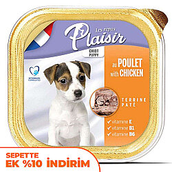 Plaisir Puppy Chicken Tavuk Etli Parçalı Pate Yavru Köpek Konservesi 150 Gr - Plaisir