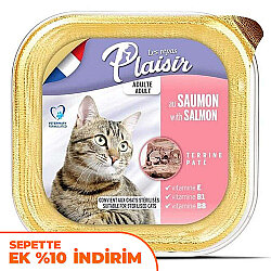 Plaisir Somon Balıklı Pate Kısırlaştırılmış ve Yetişkin Kedi Yaş Maması 100 Gr - Plaisir