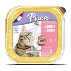 Plaisir - Plaisir Somon Balıklı Pate Kısırlaştırılmış ve Yetişkin Kedi Yaş Maması 100 Gr