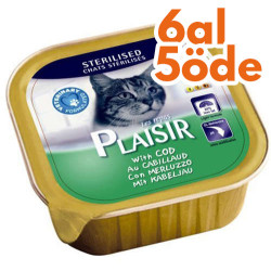 Plaisir Sterilised Morina Balıklı Pate Kedi Yaş Maması 100 Gr - 6 Al 5 Öde - Plaisir