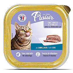 Plaisir Morina Balıklı Pate Kısırlaştırılmış ve Yetişkin Kedi Yaş Maması 100 Gr - Plaisir