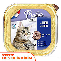 Plaisir Ton Balıklı Pate Kısırlaştırılmış ve Yetişkin Kedi Yaş Maması 100 Gr - Plaisir