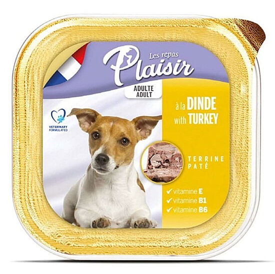 Plaisir Turkey Hindi Etli Parçalı ve Soslu Köpek Konservesi 150 Gr - 1