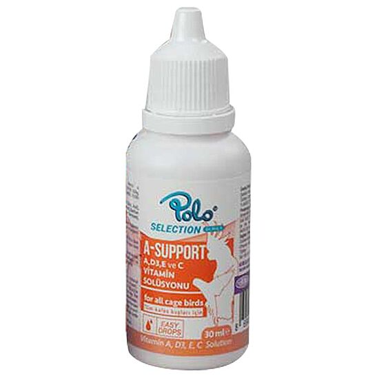 Polo A-Support 30 ML (A,D3,E ve C Vitamin Kuş Solüsyonu) - 1