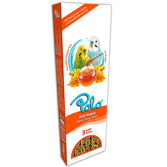 Polo Ballı Muhabbet Kuşu Krakeri 3 lü Paket (95 Gr) - 1