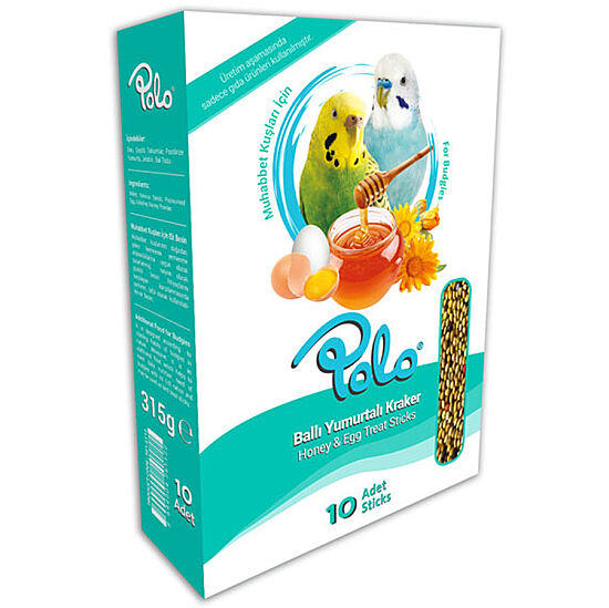Polo Ballı Yumurtalı Muhabbet Kuşu Krakeri 10 lu Paket - 1