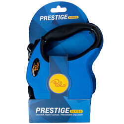 Polo - Polo Prestige Mavi Otomatik Şerit Büyük Irk Köpek Tasması 5 Mt Large
