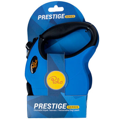 Polo Prestige Mavi Otomatik Şerit Küçük Irk Köpek Tasması 3 Mt XSmall