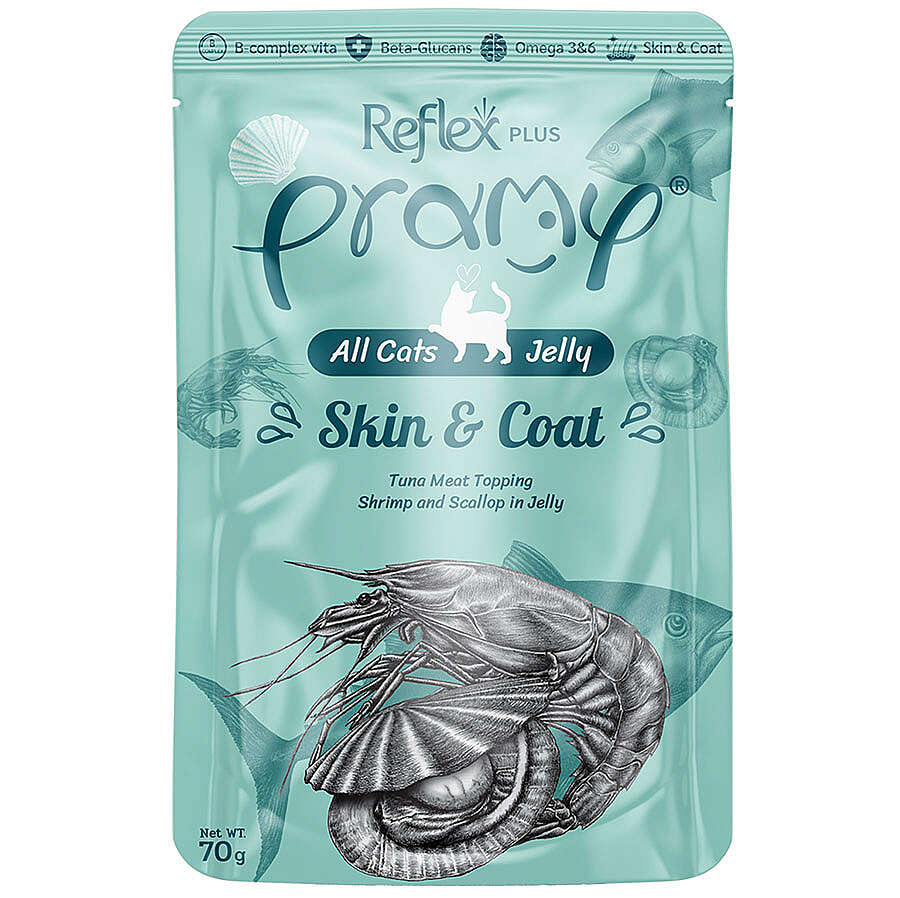 Pramy Skin Coat Ton Balıklı Karides Jöleli Kedi Yaş Maması 70 Gr