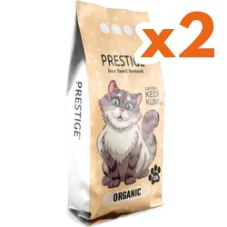 Prestige İnce Taneli Organik Kokusuz Bentonit Kedi Kumu 10 Lt X 2 Adet - Prestige