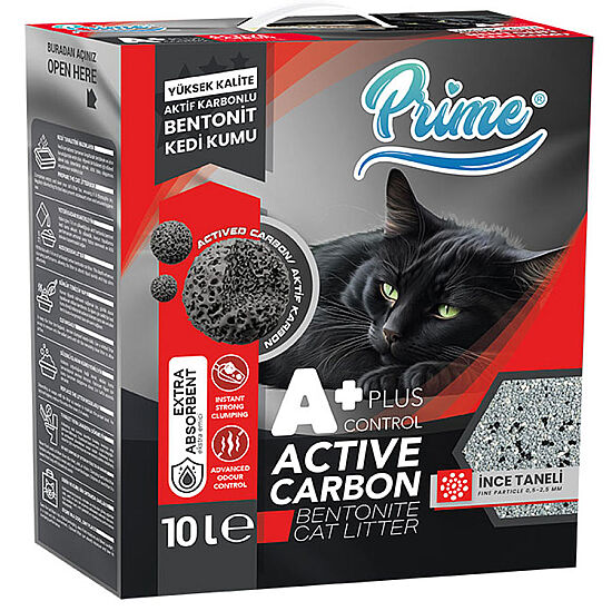 Prime Aktif Carbon Control Plus Topaklanan Kedi Kumu 10 Lt x 2 Adet - 2