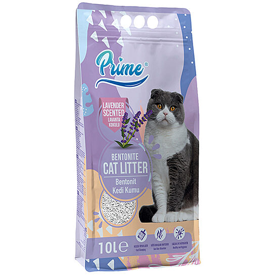 Prime İnce Taneli Lavanta Kokulu Kedi Kumu 10 Lt x 2 Adet - 2