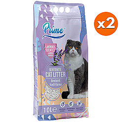 Prime İnce Taneli Lavanta Kokulu Kedi Kumu 10 Lt x 2 Adet - Prime